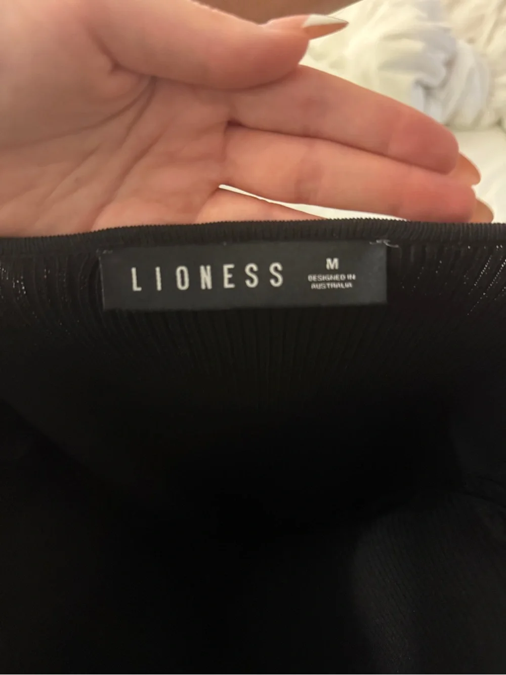 Lioness Black Button-Front Knit Midi Dress